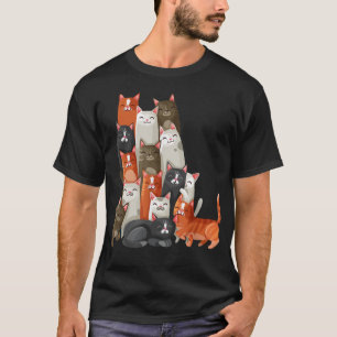 Camiseta Gatas mulheres ou meninas, gatos homens ou meninos