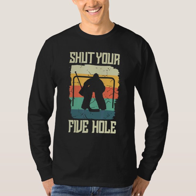 Camiseta Gateiro De Hóquei Em Gelo Cala A Sua Cinco Horas (Frente)
