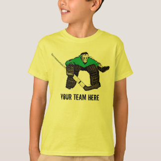 Camiseta Gateiro de hóquei verde personalizável