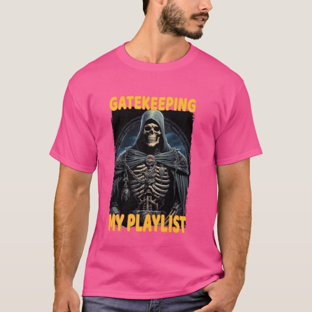 Camiseta Gatekeeper My Playlist Cringe Skeleton (Frente)