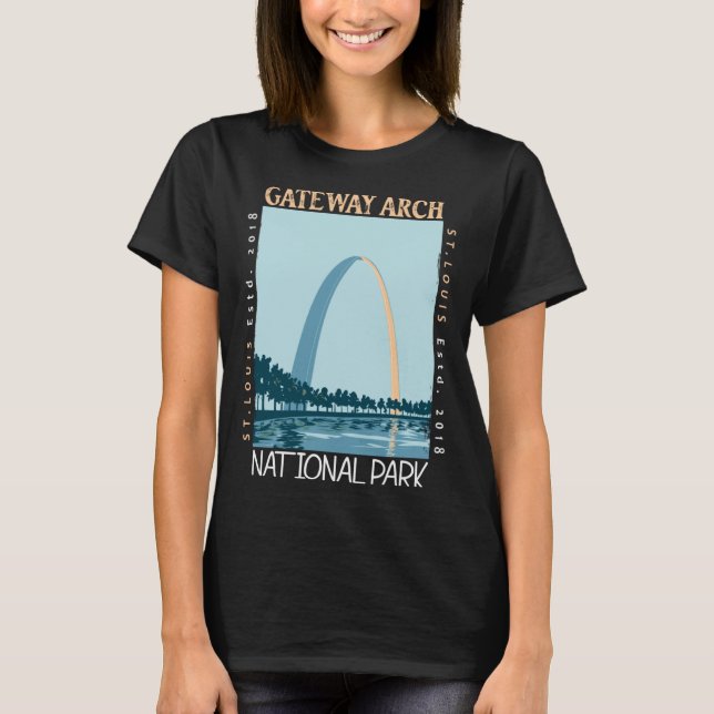 Camiseta Gateway Arch National Park Distressed Vintage (Frente)