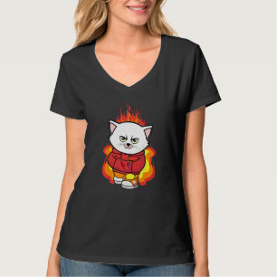 Camiseta Gatinha Engraçada E Irritada Com Amantes De Gato D