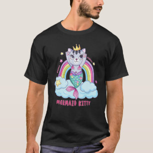 Camiseta Gatinha Sereia Temas Gato
