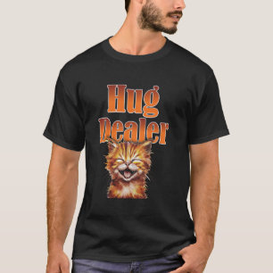 Camiseta Gatinho Adorável com Grande Sorriso Abraça Vendedo