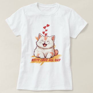 Camiseta Gatinho Ama O Dia Todo