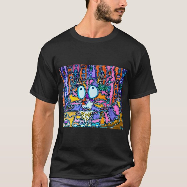 Camiseta Gatinho Arco-Íris (Frente)