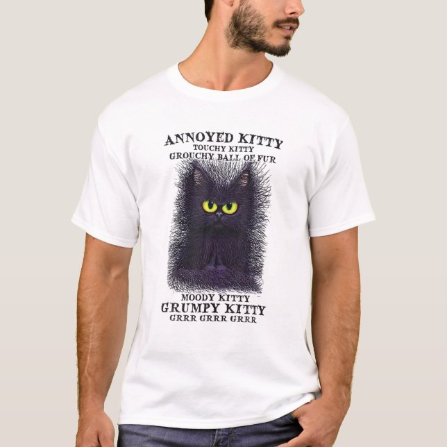 Camiseta Gatinho Arruinado Tocando Gatinho Com Bola De Pele (Frente)