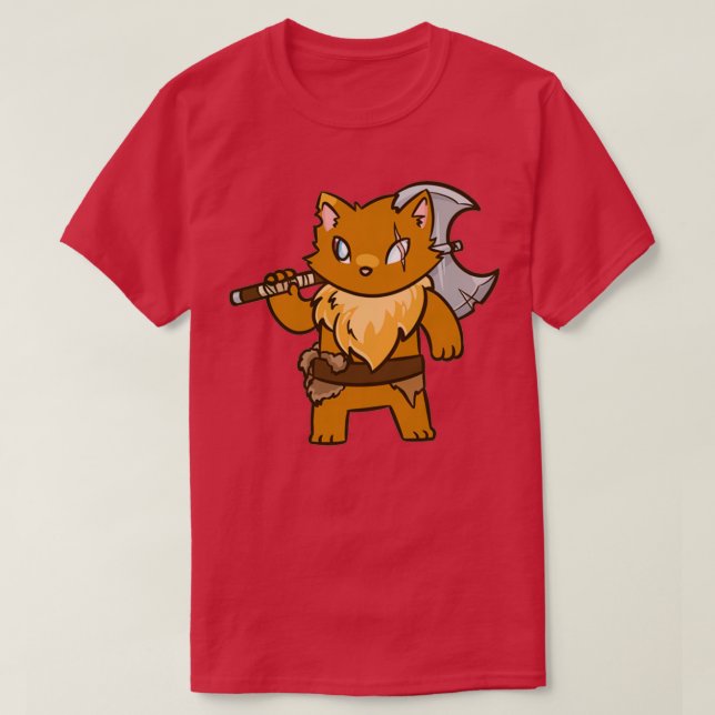 Camiseta Gatinho bárbaro (Frente do Design)