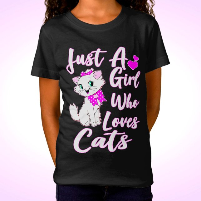 Camiseta Gatinho Bonito Apenas Uma Menina Que Ama Gatos (Criador carregado)