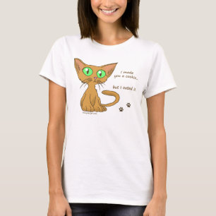 Camiseta Gatinho Bonito Comeu Seu Biscoito