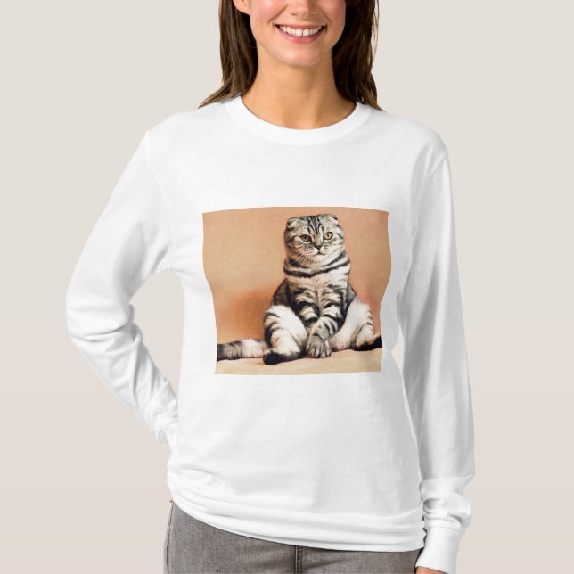 Camiseta Gatinho Bonito Desenterrado (Frente)