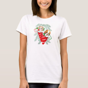 Camiseta Gatinho bonito do filhote de cachorro do bebê do