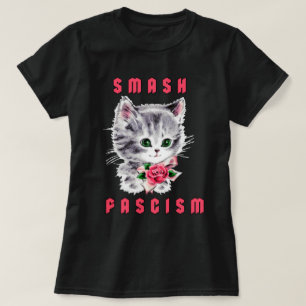 Camiseta Gatinho Bonito - Fascismo Esmagado