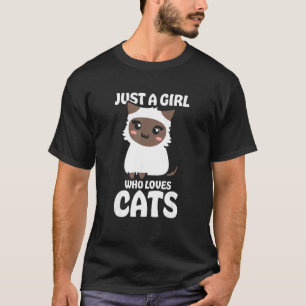 Camiseta Gatinho Bonito Só Uma Menina Que Ama Gato De Gato