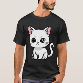 Camiseta Gatinho Branco Doce