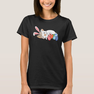 Camiseta Gatinho Bunny Orelhas Ovo Caça Páscoa Fofinho Gati