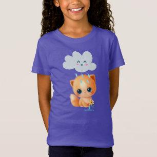 Camiseta Gatinho Cinto e Nuvem de Chuva
