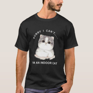 Camiseta Gatinho Cinza Tímido, desculpe por não ser um gato
