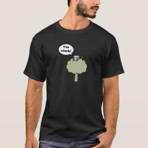 Camiseta Gatinho colado na árvore