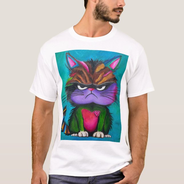 Camiseta Gatinho Colorido (Frente)