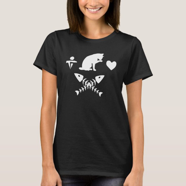 Camiseta Gatinho Com Espinha de Peixe (Frente)