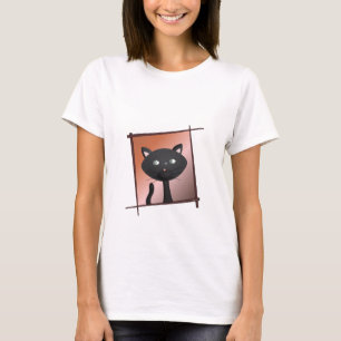 Camiseta Gatinho com parte superior dos Chopsticks