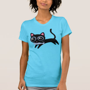 Camiseta Gatinho com Peixe Presente Fofo para Menina