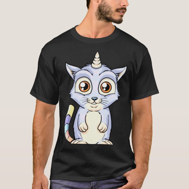 Camiseta Gatinho Corninho Fofo (Frente)