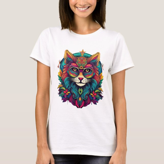 Camiseta Gatinho cósmico (Frente)