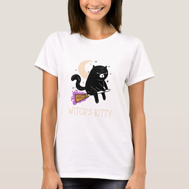 Camiseta Gatinho da bruxa (Frente)