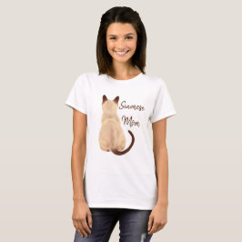 Camiseta Gatinho da mamã do gato Siamese de Sasha que olha