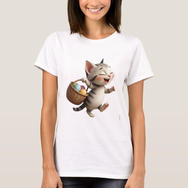 Camiseta gatinho da páscoa (Frente)