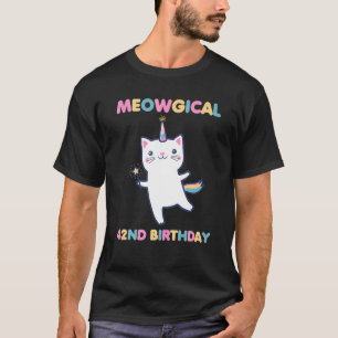 Camiseta Gatinho De 42 Anos De Nascimento, 42 Anos, Meteoro