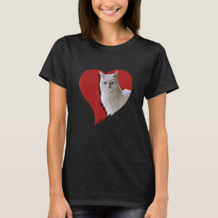 Camiseta Gatinho De Amor Coração Para Animais E Gato Bonito