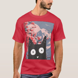 Camiseta Gatinho de anime bonito Neko Japão Manga Harajuku