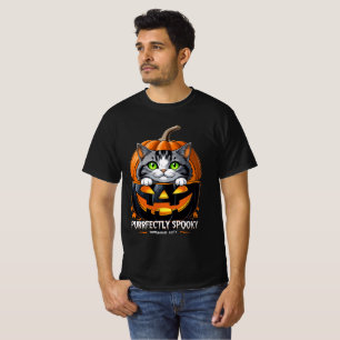 Camiseta Gatinho de Cabeça de Bomba Puramente Spookly Hallo