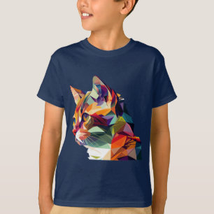 Camiseta Gatinho de caleidoscópio: abraça o Abstrato