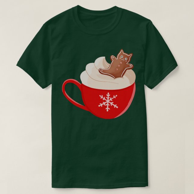 Camiseta Gatinho De Chocolate Quente E Gingerpão (Frente do Design)