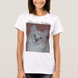 Camiseta Gatinho de Colorpoint do Siberian em produtos
