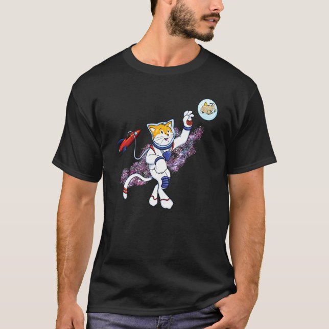 Camiseta Gatinho de espaço (Frente)