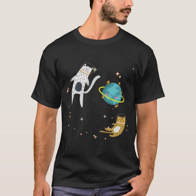 Camiseta Gatinho de espaço (Frente)