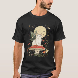 Camiseta Gatinho de Fada de Cogumelo Cottagecore