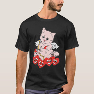 Camiseta Gatinho De Gatinho Gato De Dia de os namorados Cor