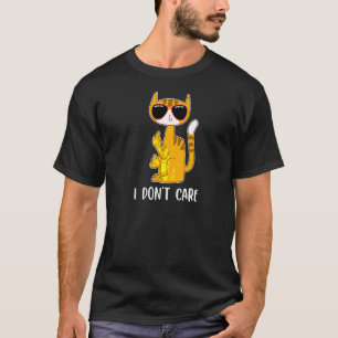 Camiseta Gatinho de Gato legal Óculos de sol Middlefinger N