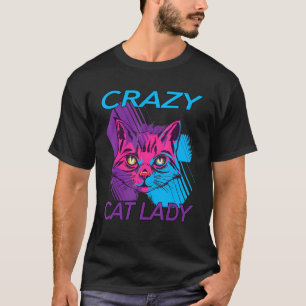 Camiseta Gatinho de Gato Louco Mãe Kitten