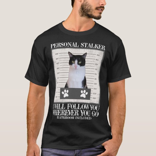 Camiseta Gatinho de Gato Pessoal Tuxedo H591  (Frente)
