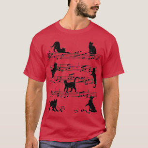Camiseta Gatinho De Gato Reproduzindo Música Limpa Piano Ar