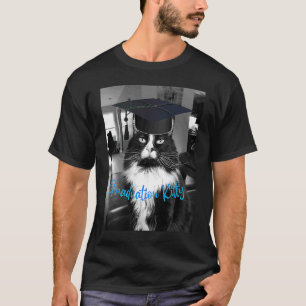 Camiseta Gatinho de Graduação Gato Preto e Branco na Gradua