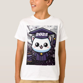 Camiseta Gatinho de Gratuação Elegante Balão de Palhaço Rox