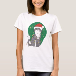 Camiseta Gatinho de Natal